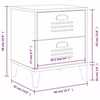 vidaXL Table de chevet D'appoint Meuble de chambre à coucher Bois d'ingénierie