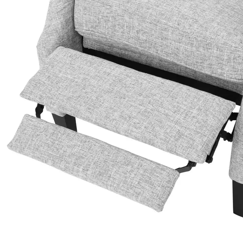 GDFStudio Weyland, fauteuil inclinable contemporain en tissu avec dossier à oreilles et clous décoratifs