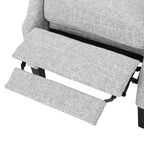 GDFStudio Weyland, fauteuil inclinable contemporain en tissu avec dossier à oreilles et clous décoratifs
