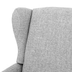 GDFStudio Weyland, fauteuil inclinable contemporain en tissu avec dossier à oreilles et clous décoratifs