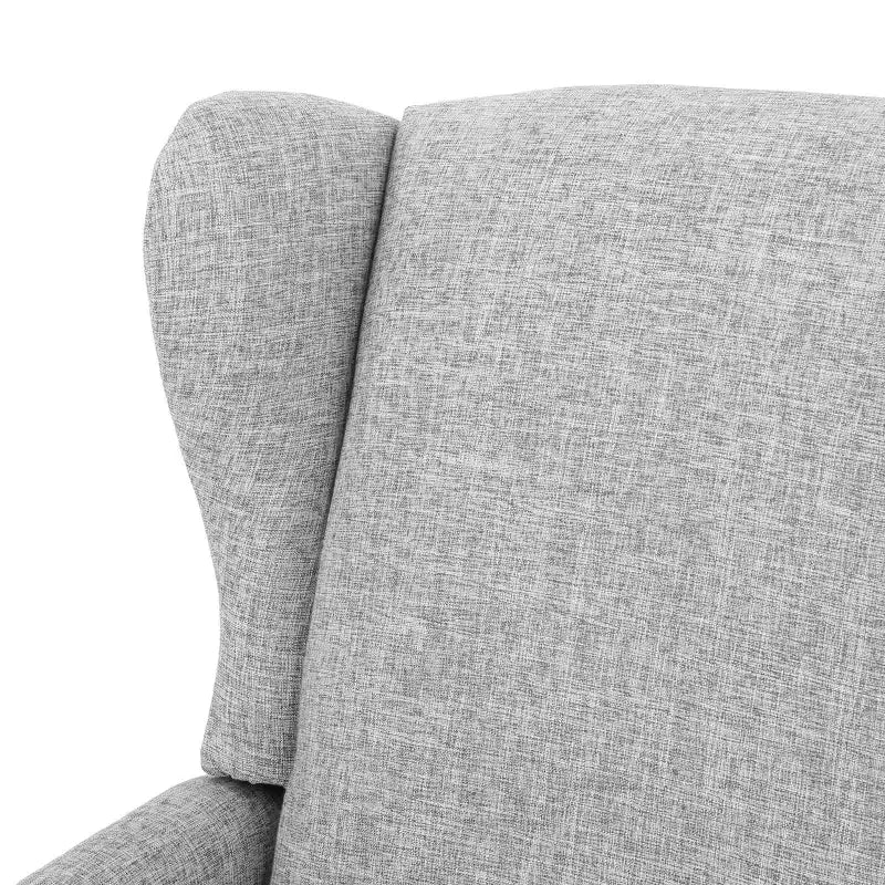 GDFStudio Weyland, fauteuil inclinable contemporain en tissu avec dossier à oreilles et clous décoratifs