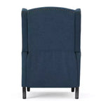 GDFStudio Weyland, fauteuil inclinable contemporain en tissu avec dossier à oreilles et clous décoratifs