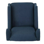 GDFStudio Weyland, fauteuil inclinable contemporain en tissu avec dossier à oreilles et clous décoratifs