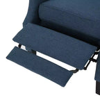 GDFStudio Weyland, fauteuil inclinable contemporain en tissu avec dossier à oreilles et clous décoratifs