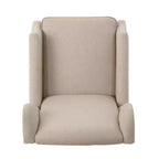 GDFStudio Weyland, fauteuil inclinable contemporain en tissu avec dossier à oreilles et clous décoratifs