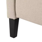 GDFStudio Weyland, fauteuil inclinable contemporain en tissu avec dossier à oreilles et clous décoratifs