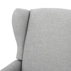 GDFStudio Weyland, fauteuil inclinable contemporain en tissu avec dossier à oreilles et clous décoratifs