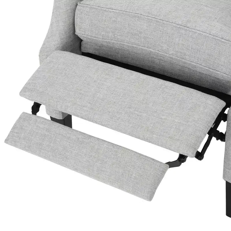 GDFStudio Weyland, fauteuil inclinable contemporain en tissu avec dossier à oreilles et clous décoratifs