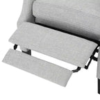 GDFStudio Weyland, fauteuil inclinable contemporain en tissu avec dossier à oreilles et clous décoratifs