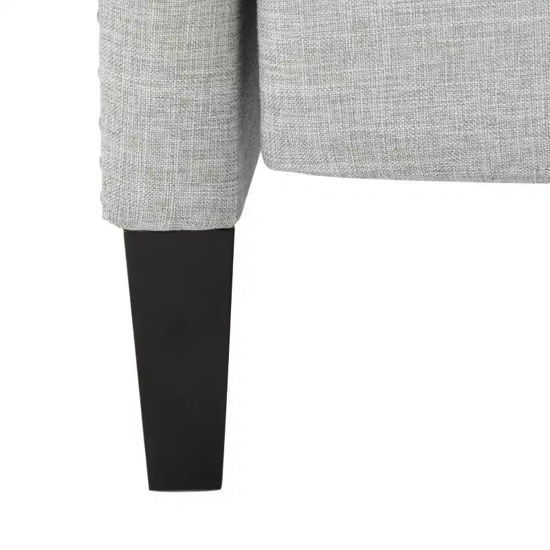 GDFStudio Weyland, fauteuil inclinable contemporain en tissu avec dossier à oreilles et clous décoratifs