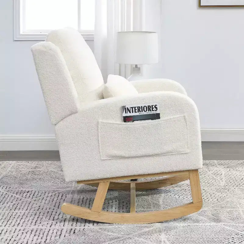 Fauteuil d'appoint moderne avec dossier haut Fauteuil de salon Fauteuil à bascule