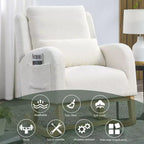 Fauteuil d'appoint moderne avec dossier haut Fauteuil de salon Fauteuil à bascule