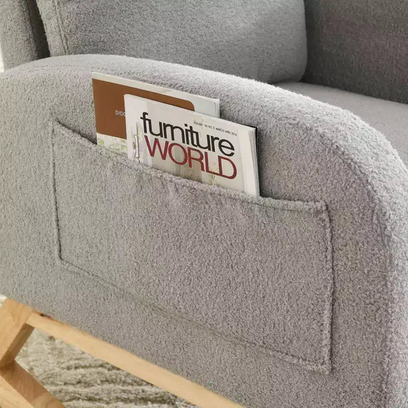 Fauteuil d'appoint moderne avec dossier haut Fauteuil de salon Fauteuil à bascule