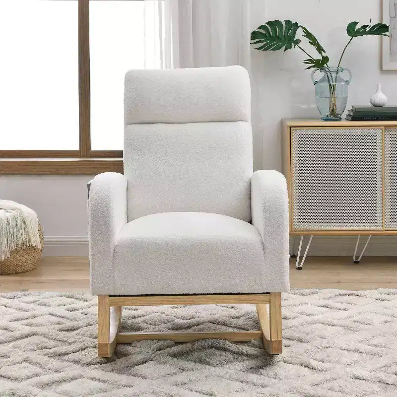 Fauteuil d'appoint moderne avec dossier haut Fauteuil de salon Fauteuil à bascule
