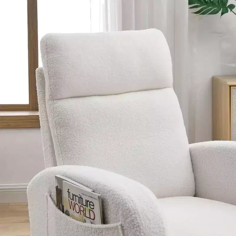 Fauteuil d'appoint moderne avec dossier haut Fauteuil de salon Fauteuil à bascule