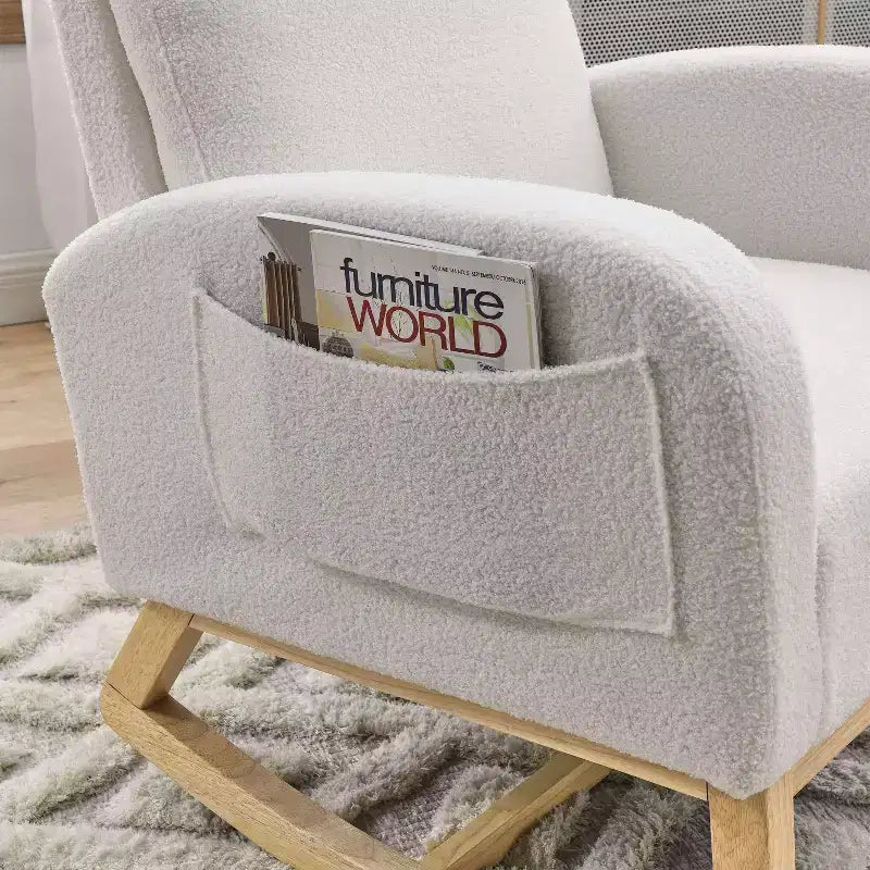 Fauteuil d'appoint moderne avec dossier haut Fauteuil de salon Fauteuil à bascule