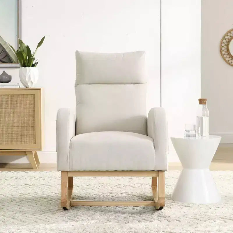 Fauteuil d'appoint moderne avec dossier haut Fauteuil de salon Fauteuil à bascule
