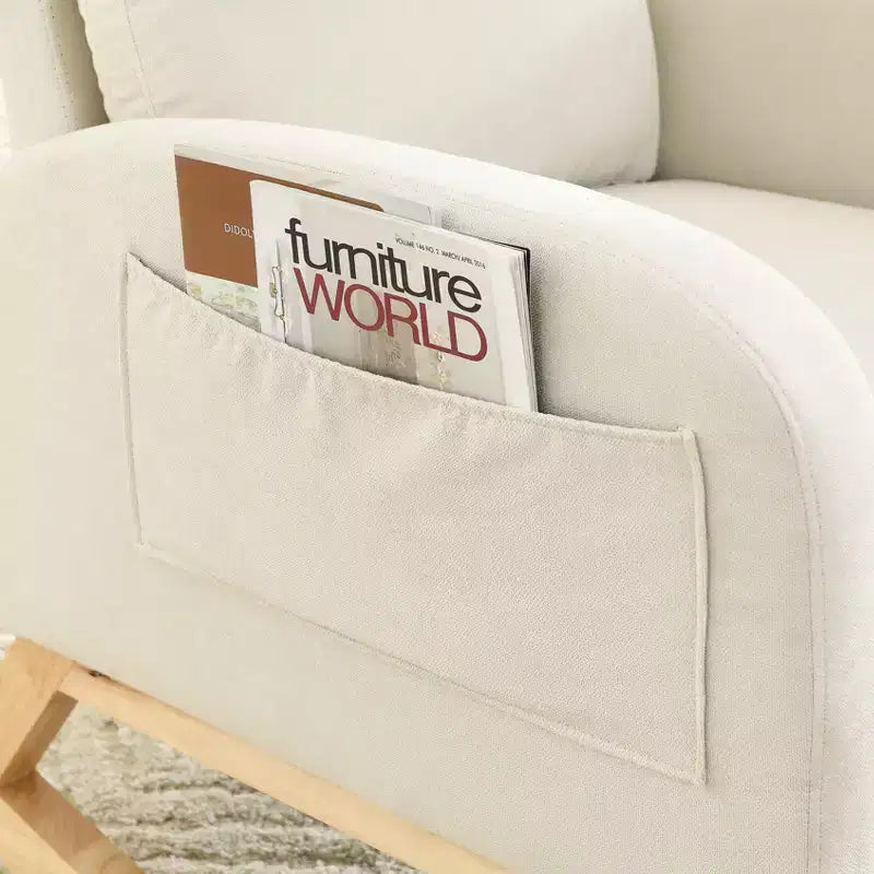 Fauteuil d'appoint moderne avec dossier haut Fauteuil de salon Fauteuil à bascule