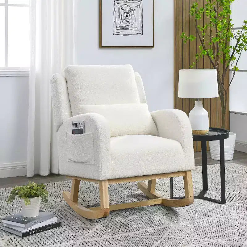 Fauteuil d'appoint moderne avec dossier haut Fauteuil de salon Fauteuil à bascule