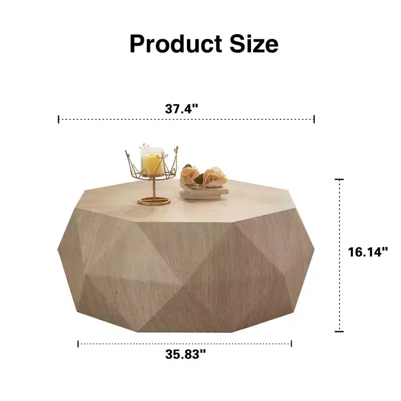 Table basse GDFStudio Beaufort en bois de sapin de 37,4 po de forme irrégulière