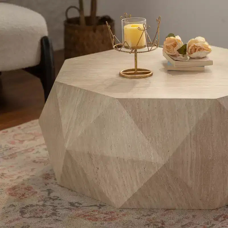 Table basse GDFStudio Beaufort en bois de sapin de 37,4 po de forme irrégulière