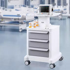 Chariots de laboratoire VEVOR à 4 niveaux, chariot de laboratoire avec 3 tiroirs et 1 plateau supérieur, chariot médical mobile en ABS, chariot de laboratoire à roulettes
