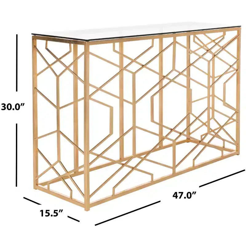 Console Sean Gold Leaf - AMH8342A - Or - Safavieh Couture