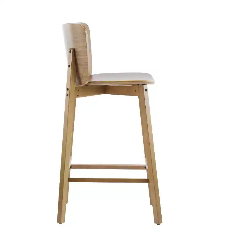 Tabourets de bar d'intérieur en bois Mario avec dossier incurvé Christopher Knight Home (lot de 2)