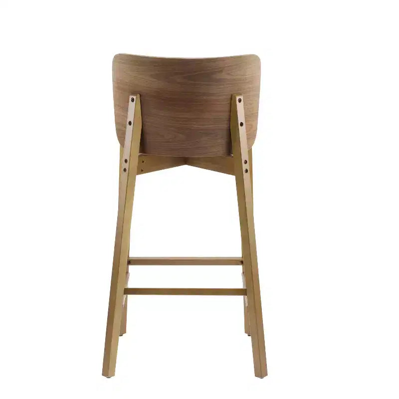 Tabourets de bar d'intérieur en bois Mario avec dossier incurvé Christopher Knight Home (lot de 2)