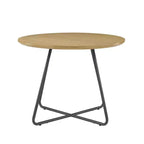 Table à manger ronde GDFStudio Angelo 4 places de 101 cm avec base en X en acier