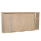 Lit escamotable simple Whisen avec étagère et rangement intégrés – Design LVL/MDF robuste et peu encombrant, pas besoin de sommier tapissier