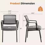 Chaise pliable en cuir gris MAYEERTY pour bureau à domicile, fête, portable et confortable