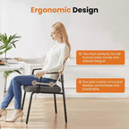 Chaise pliable en cuir gris MAYEERTY pour bureau à domicile, fête, portable et confortable