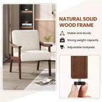 Yaheetech Lot de 2 Fauteuils Modernes du Milieu du Siècle avec Pieds en Bois Massif pour Salon, Chambre à Coucher, Chambre d'amis