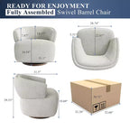 Fauteuil pivotant Vatros Barrel entièrement assemblé