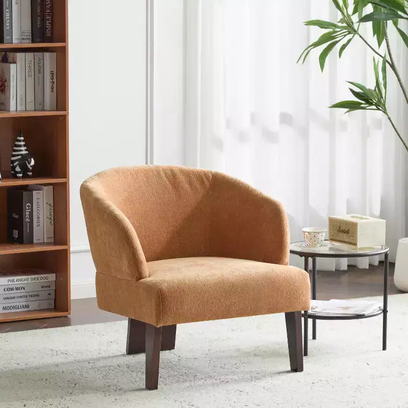 Christopher Knight Home Carla Chaise d'appoint rembourrée moderne du milieu du siècle avec dossier incurvé