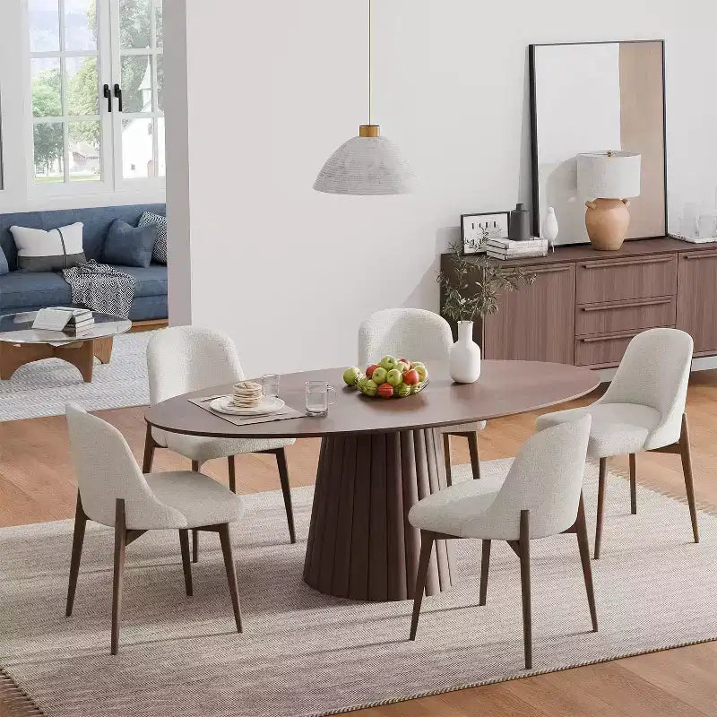 Table à manger ronde en bois massif de 67 pouces de style nordique, grande table ronde moderne et simple pour restaurant à domicile, design de luxe léger.