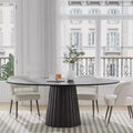 Table à manger ronde en bois massif de 67 pouces de style nordique, grande table ronde moderne et simple pour restaurant à domicile, design de luxe léger.
