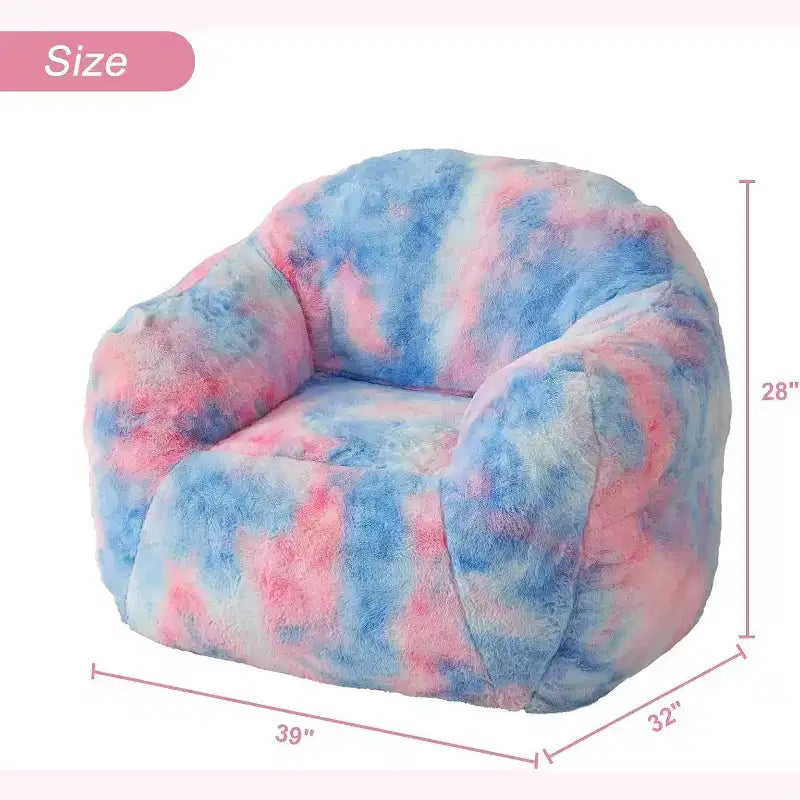 Grand pouf géant, fauteuil en mousse à mémoire de forme pour adultes et enfants, remplace un canapé dans les salons et chambres, bleu
