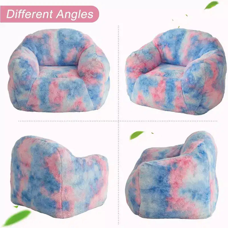 Grand pouf géant, fauteuil en mousse à mémoire de forme pour adultes et enfants, remplace un canapé dans les salons et chambres, bleu