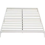 Cadre de lit double 6 pouces, plateforme en métal, taille double avec sommier à lattes en acier robuste, pas besoin de sommier tapissier, silencieux, noir