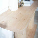 Console rectangulaire moderne GDFStudio Valentina de 150 cm en bois avec pieds colonnes