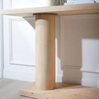 Console rectangulaire moderne GDFStudio Valentina de 150 cm en bois avec pieds colonnes