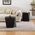 Table basse géométrique moderne blanche en 2 pièces