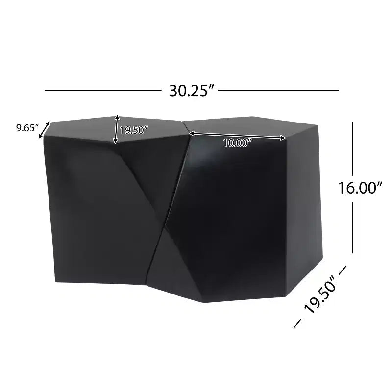 Table basse géométrique moderne blanche en 2 pièces
