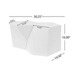 Table basse géométrique moderne blanche en 2 pièces