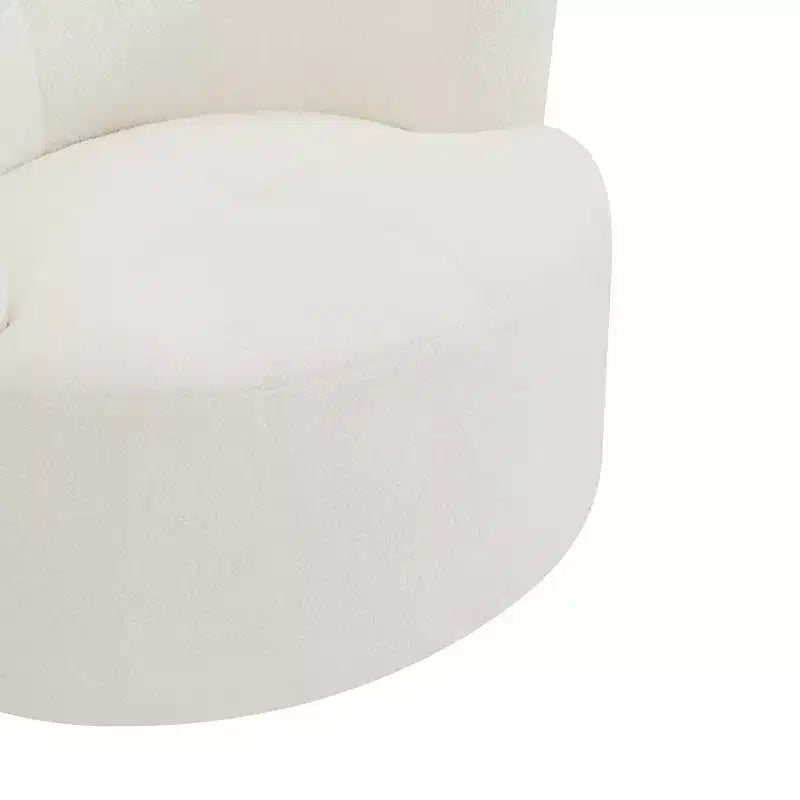 Fauteuil pivotant à 360° avec appuie-tête réglable - Fauteuil d'appoint rembourré moelleux pour salon, bureau et chambre à coucher