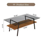 Table Basse en Verre Moderne Table de Salon Table d'Appoint - ModernLuxe