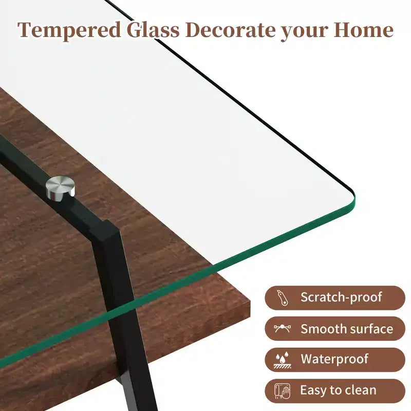 Table Basse en Verre Moderne Table de Salon Table d'Appoint - ModernLuxe
