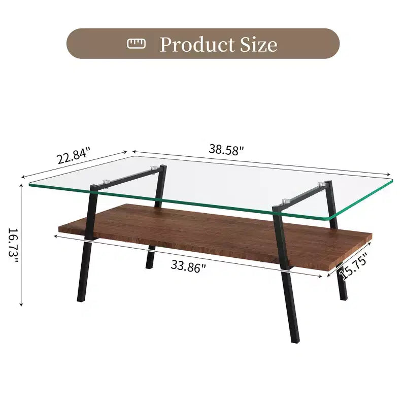 Table Basse en Verre Moderne Table de Salon Table d'Appoint - ModernLuxe